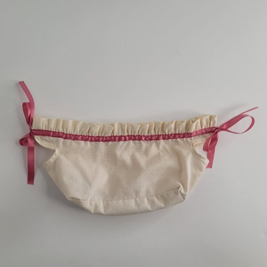 Longaberger Small Flower Pot Basket Liner White Pink Made in‎ USA